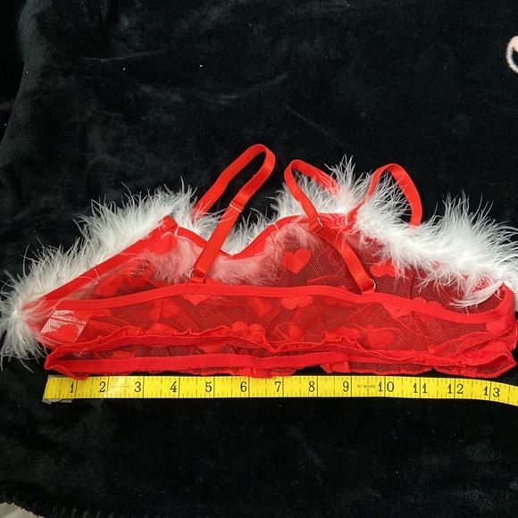 Women’s Shein two piece sexy red Valentines sheer mesh lingerie set. Size M. - Picture 8 of 16